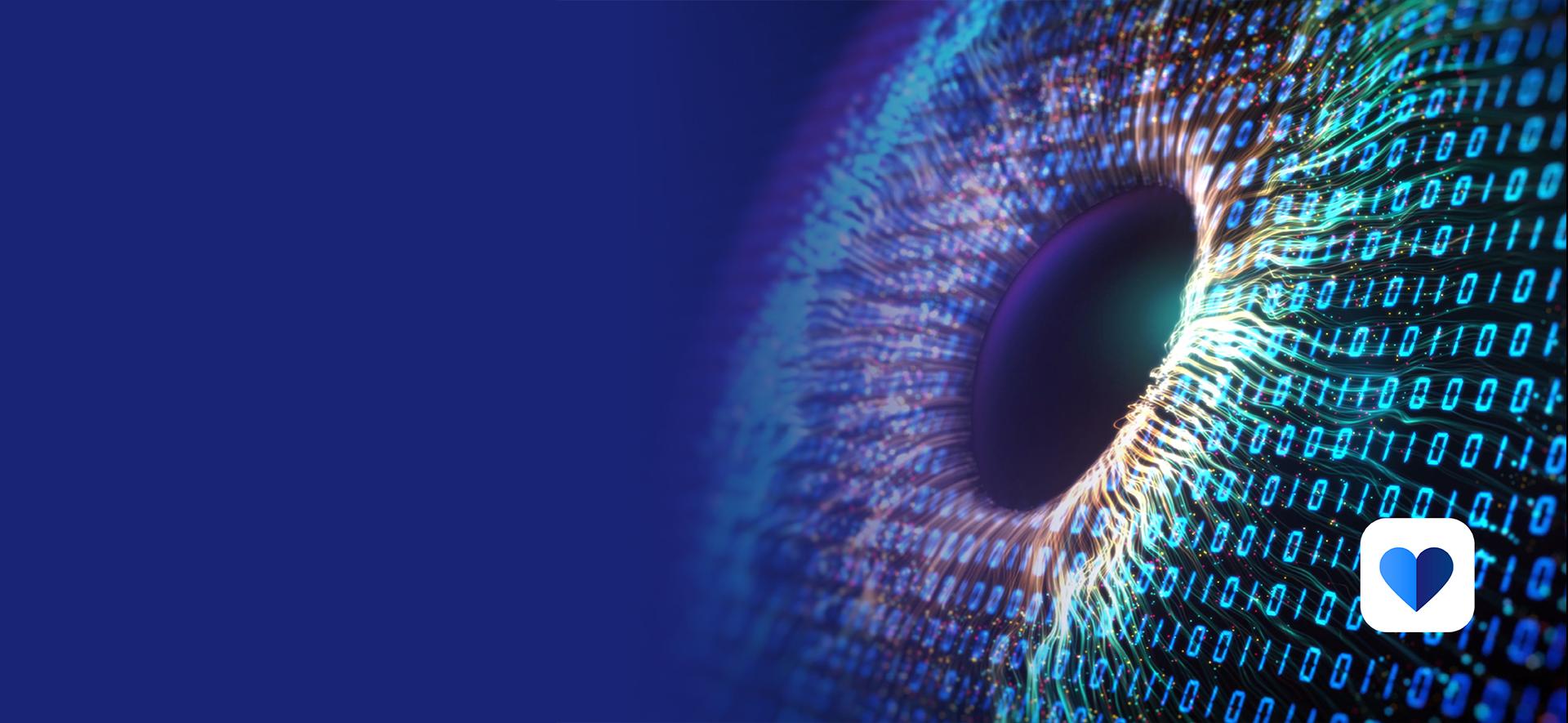 zbliżenie na źrenicę oka