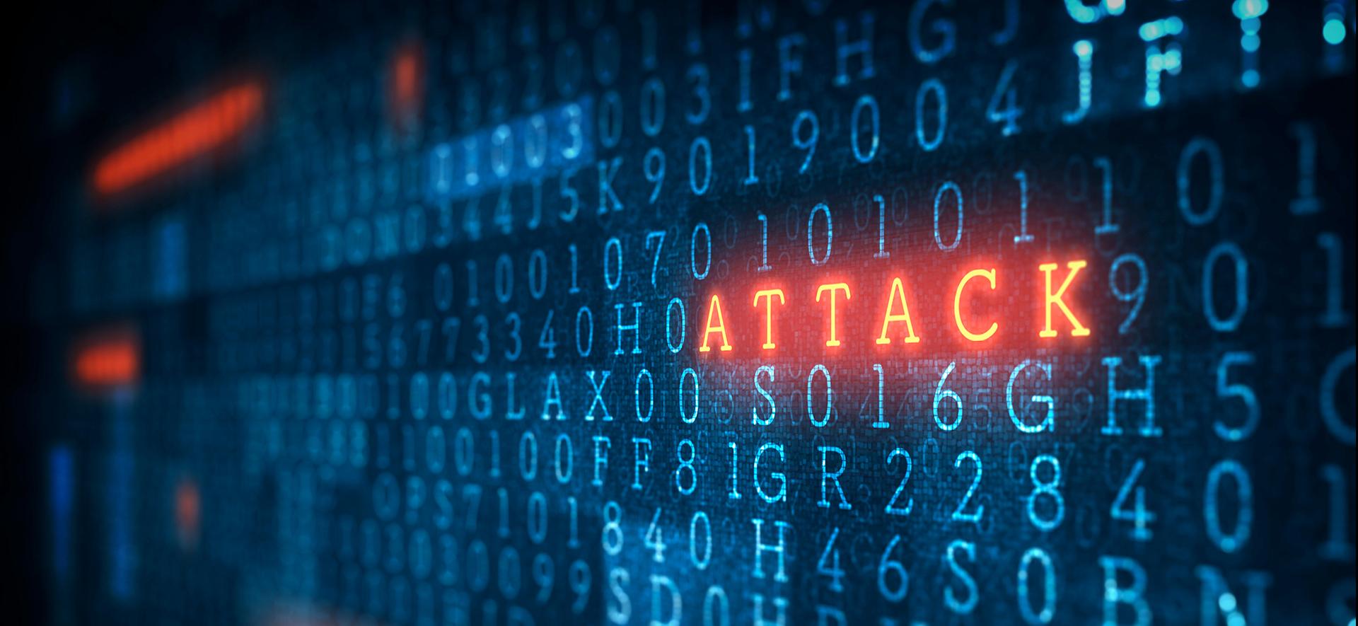 pomarańczowy napis attack