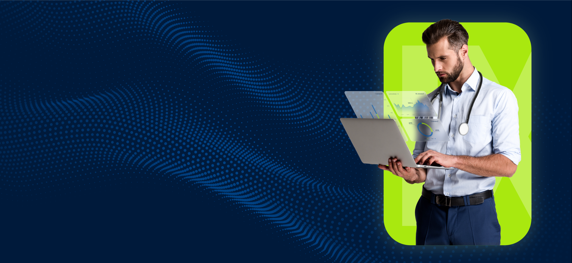 Mężczyzna uzupełniający ankietę internetową