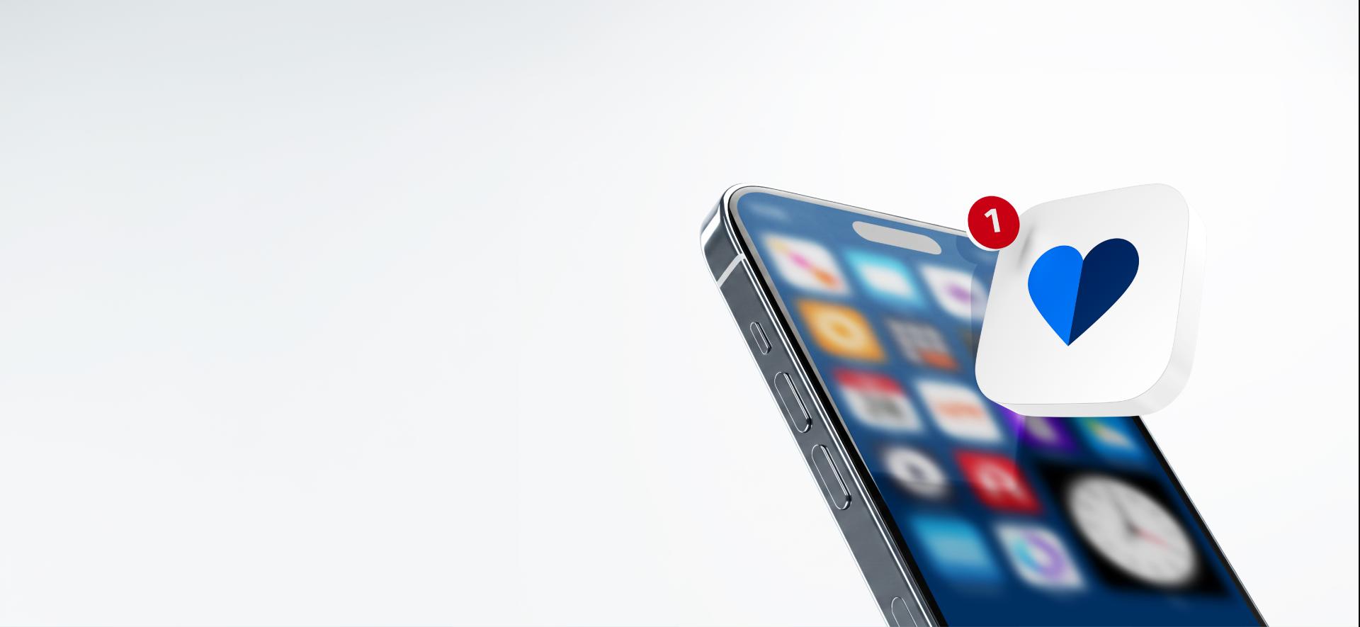 ekran smartfona i logo serduszko mojeIKP