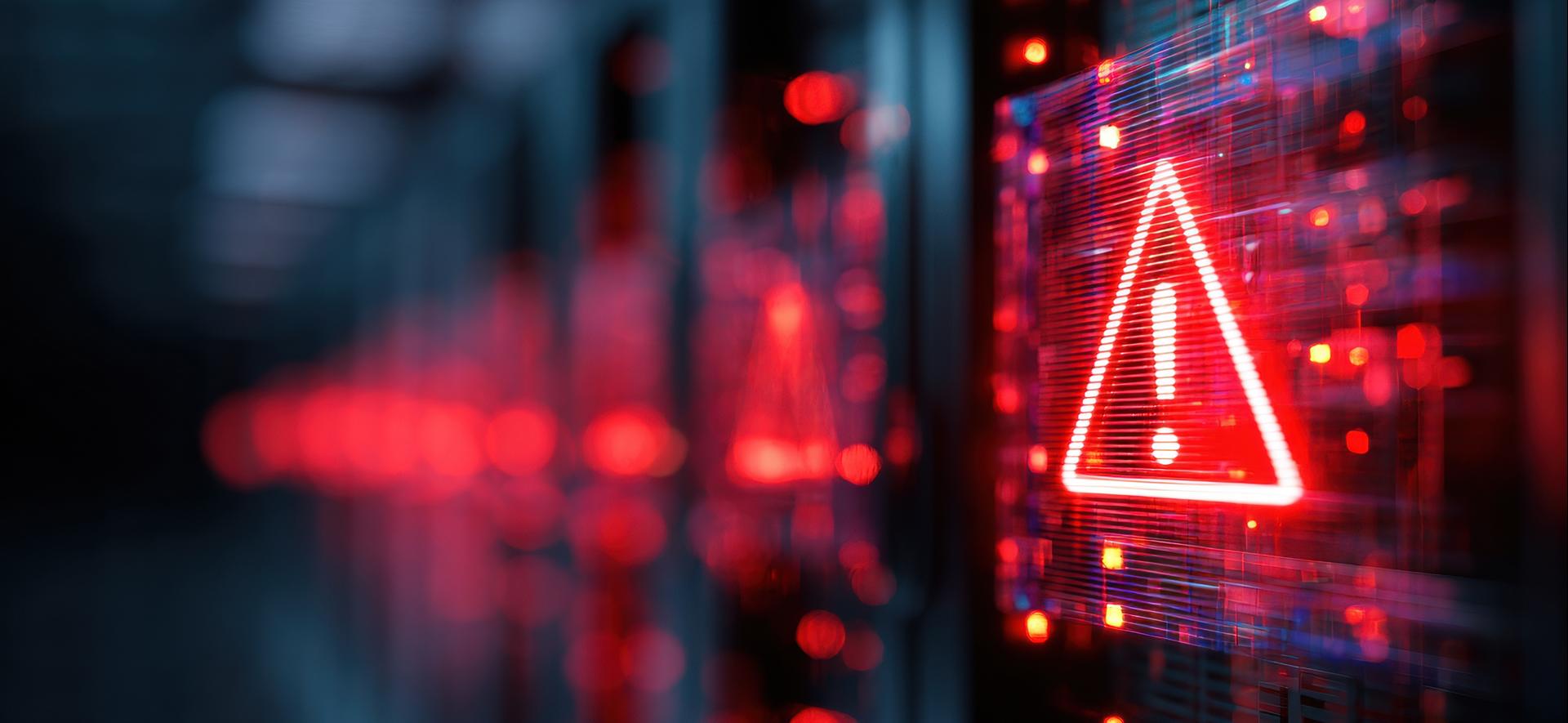 czerwony trójkąt z wykrzyknikiem