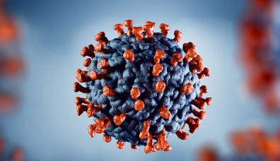 grafika wektorowa przedstawiająca model wirusa