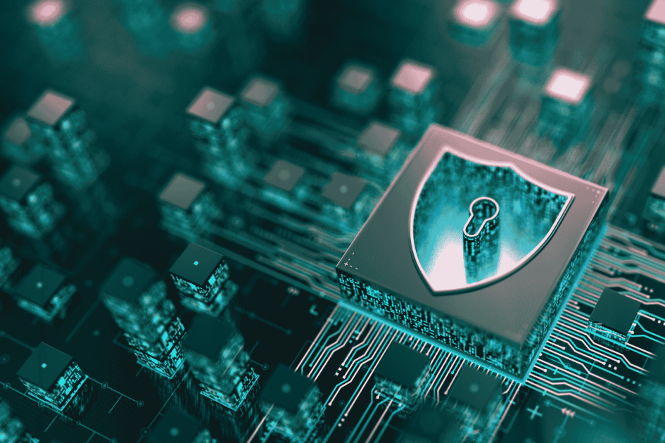 graficzna reprezentacja cyberbezpieczeństwa, cyfrowe połączenia i kłódki symbolizujące bezpieczeństwo