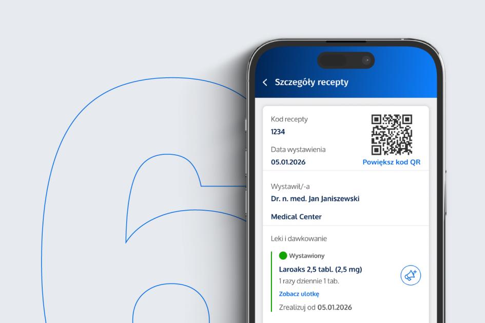 Ekran smartfona i cyfra 6