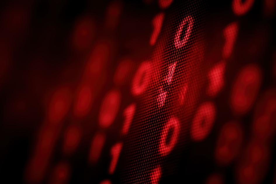 czerwone linie zer i jedynek