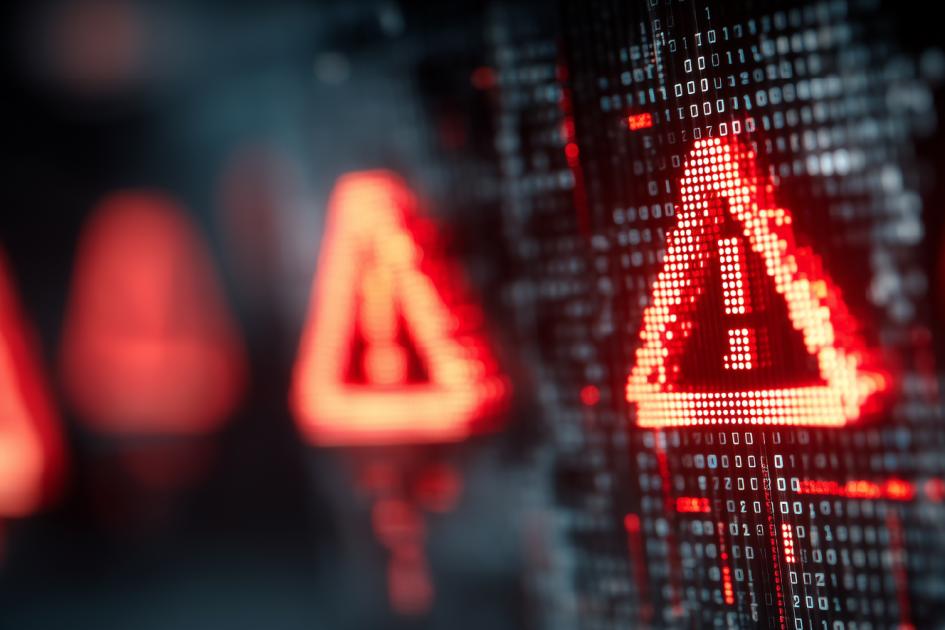 czerwona ikona trójkąta z wykrzyknikiem 