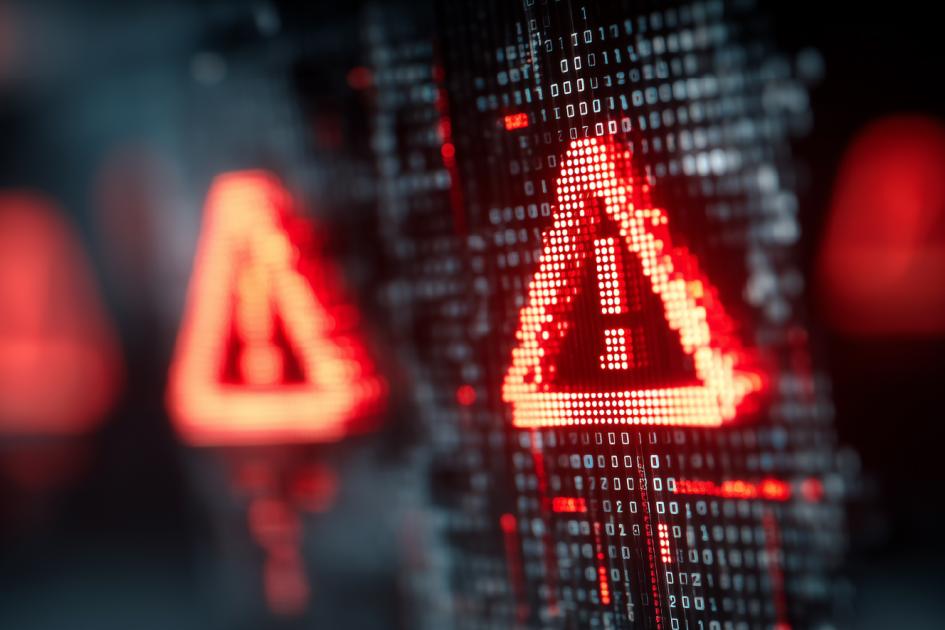 czerwona ikona trójkąta z wykrzyknikiem 